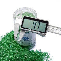 TWINKLING High Luster Fire Glass Gravel Stone Glitter,Broken Glass,Fire Gems Chips,Crushed Glass for Fire Pit Crafts Resin Art Aquarium Garden Decoration,3-6mm,1-Pound Jar (Light Green)