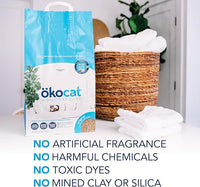 ökocat Original Wood Clumping Cat Litter, Unscented, 13.2 pounds - Natural Ingredients, Stops Odor, Clumps Solid, 99% Dust Free, Great for All Cats