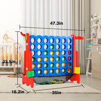 Giant 4 Row Game with Carrying Bag and Mesh Fabric .Giant 4-to-Score - Red - image 4