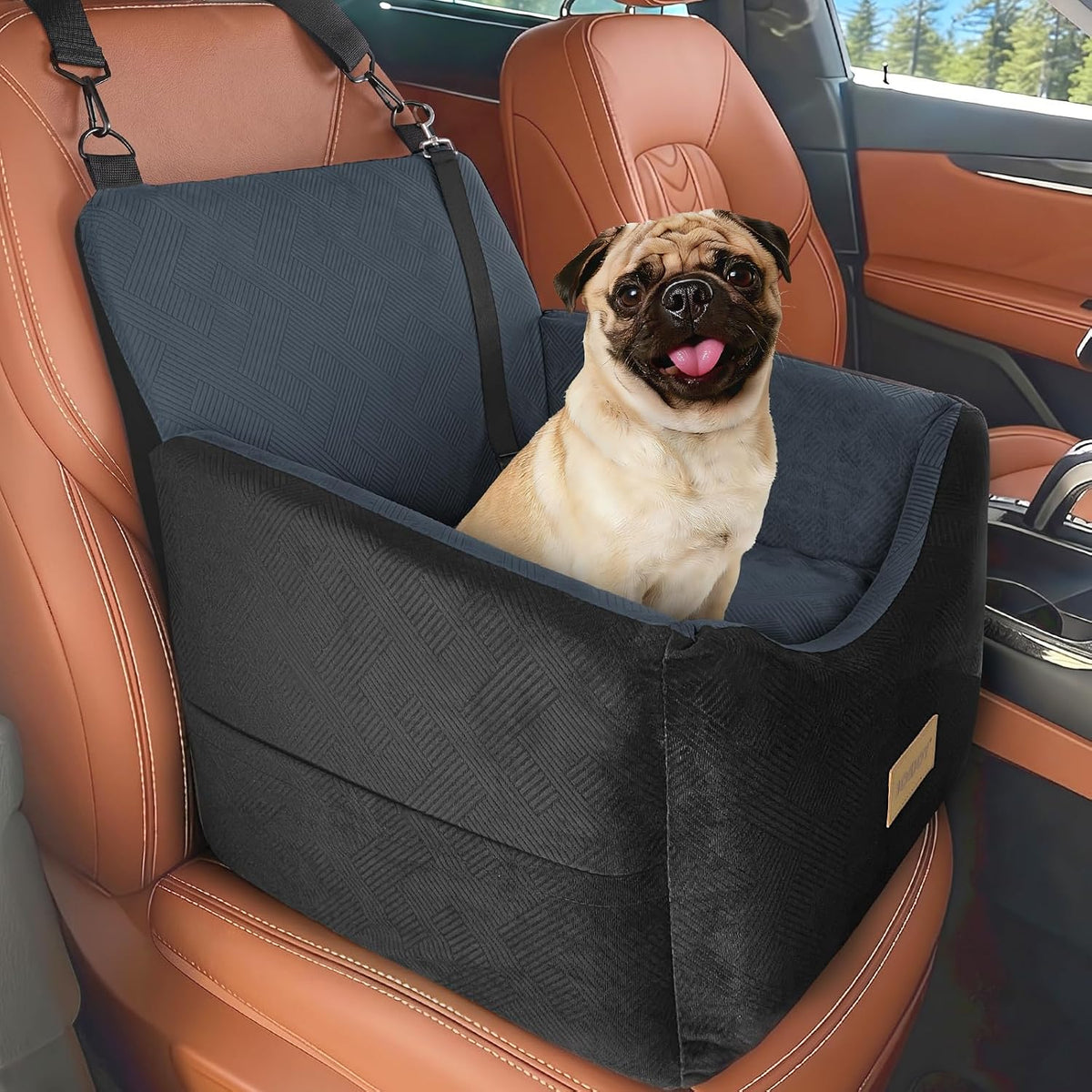 JOEJOY Dog Car Seats for Small Medium Dogs Under 35lbs - Black Dark Grey / Small/Medium - image 2