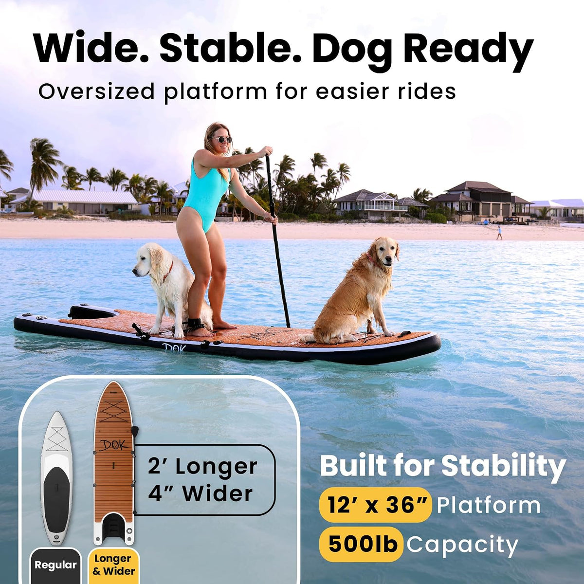 DOK Dog-DOK Inflatable Dock Platform: Safe & Easy Water Access - 12' x 36" / Paddle-DOK - image 4