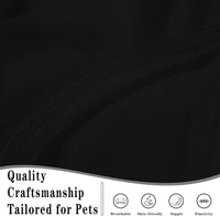 2 Pack Solid Color Dog Shirts, Lightweight, Quick Dry - Black,White / M (16'' Chest) - image 4