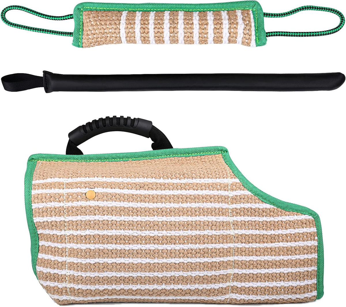 Dog Toy, Tug of War Jute Bite Pillow - Style 2