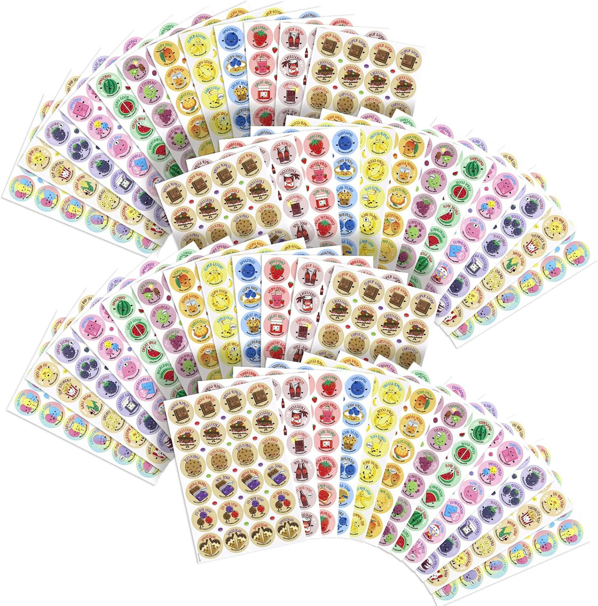 Scratch and Sniff Stickers, 12 Different Scents - 48 Sheets