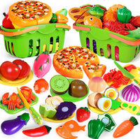 100 Pcs Play Food Set for Kids Kitchen - Green