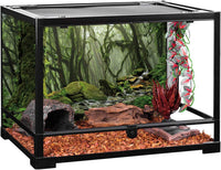 36x20 in Terrarium Backdrop Foggy Forest Stream Reptile Habitat - 24x12in/60x30cm - image 4