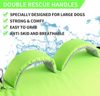 Doglay Dog Life Jacket, Swim Vest for Boating & Swimming - Xl :27.6"-38.6" (Ribcage Girth)- Double Handles / Fluorescent Green+Gray - image 4