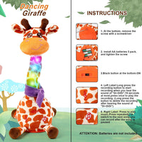 Emoin Adjustable Volume Control Dancing Cactus Toy Talking Cactus Toy - Dancing giraffe toy-adjustable volume - image 4