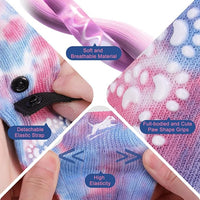 EXPAWLORER Anti Slip Dog Socks to Prevent Licking Paws, Dog Shoes for Hot Pavement, Dog Booties for Small Medium Large Senior Dogs, Traction Control Dog Boots & Paw Protectors for Hardwood Floors