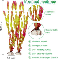MyLifeUNIT Artificial Seaweed Water Plants for Aquarium - Wine Red - image 4