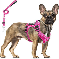 Tactical Dog Harness and Leash Set with 10 Patches for Large Dogs – Essentials for Dogs - Medium / Camo Pink