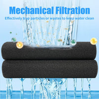 AQUANEAT 2 Pack Aquarium Bio Sponge Filter Media Pad Cut-to-Size Open - 28" x 11" x 0.5"H - image 3