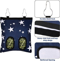 Upgraded Rabbits Hay Feeder Bag for Bunny, Guinea Pigs - Blue Star - image 3