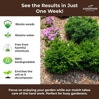 Premium Organic Wood Mulch for Gardens, Landscaping, Potted Plants, and Vegetable Gardens (0.2 CF - 4.8 L - 5 QTS)