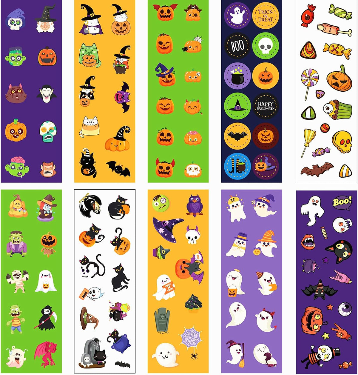 64 Sheets Halloween Stickers for Kids - Halloween Style - image 2