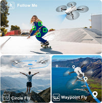 Drones with Camera for Adults 4K, GPS Drone with Auto Return - White - image 4