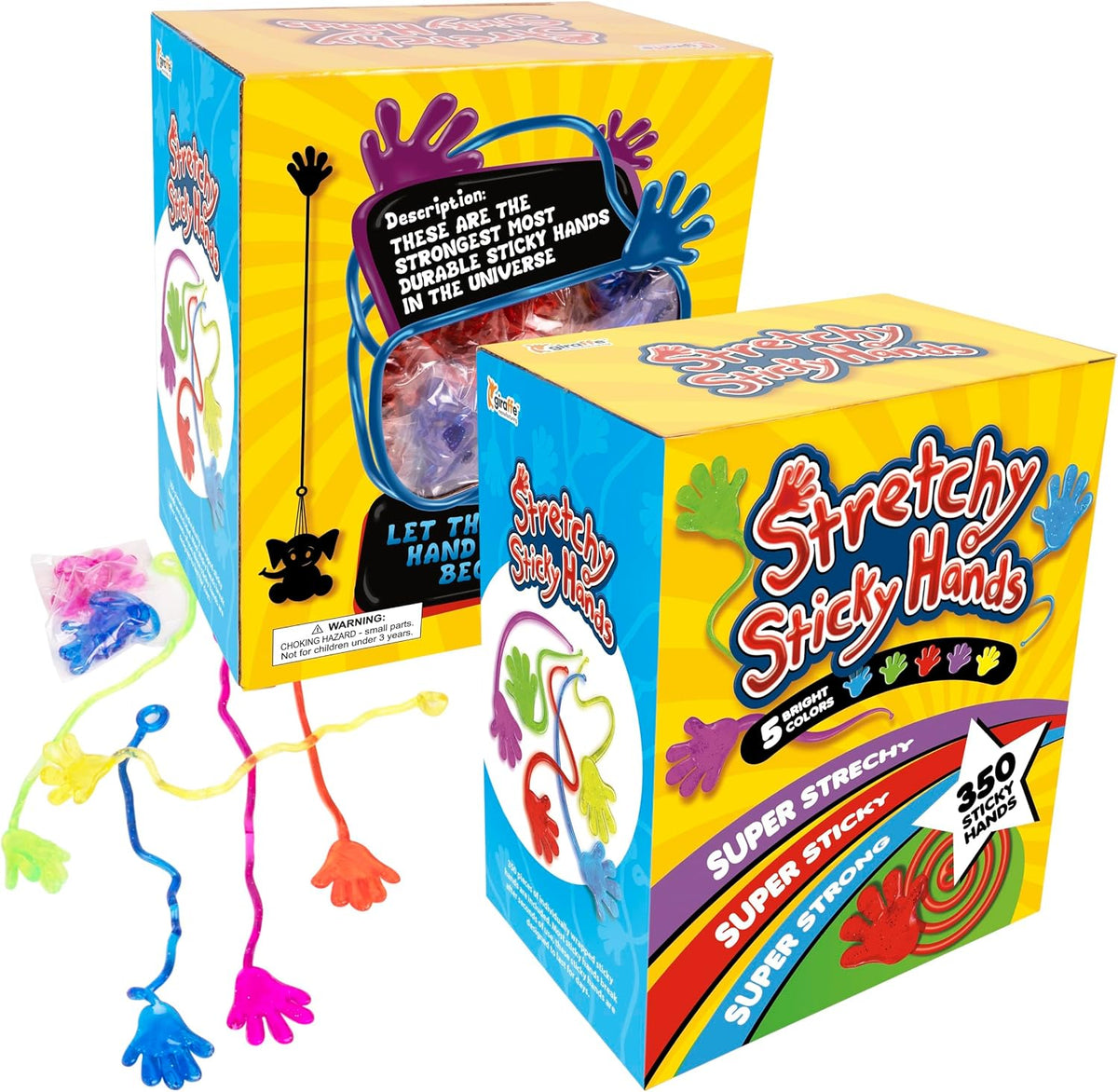 Giraffe 75 Pcs Sticky Hands for Kids - Sticky Hands (350 pcs) - image 3