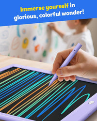 TEKFUN LCD Writing Tablet for Kids, Mess Free Doodle Board - Purple / 10 inch - image 4