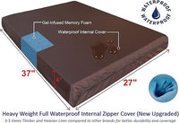 Dogbed4less Premium Orthopedic Memory Foam Dog Bed for Medium Large Dogs, Washable Durable Denim Cover, Waterproof and Extra External Pet Bed Case 37"X27"X4"