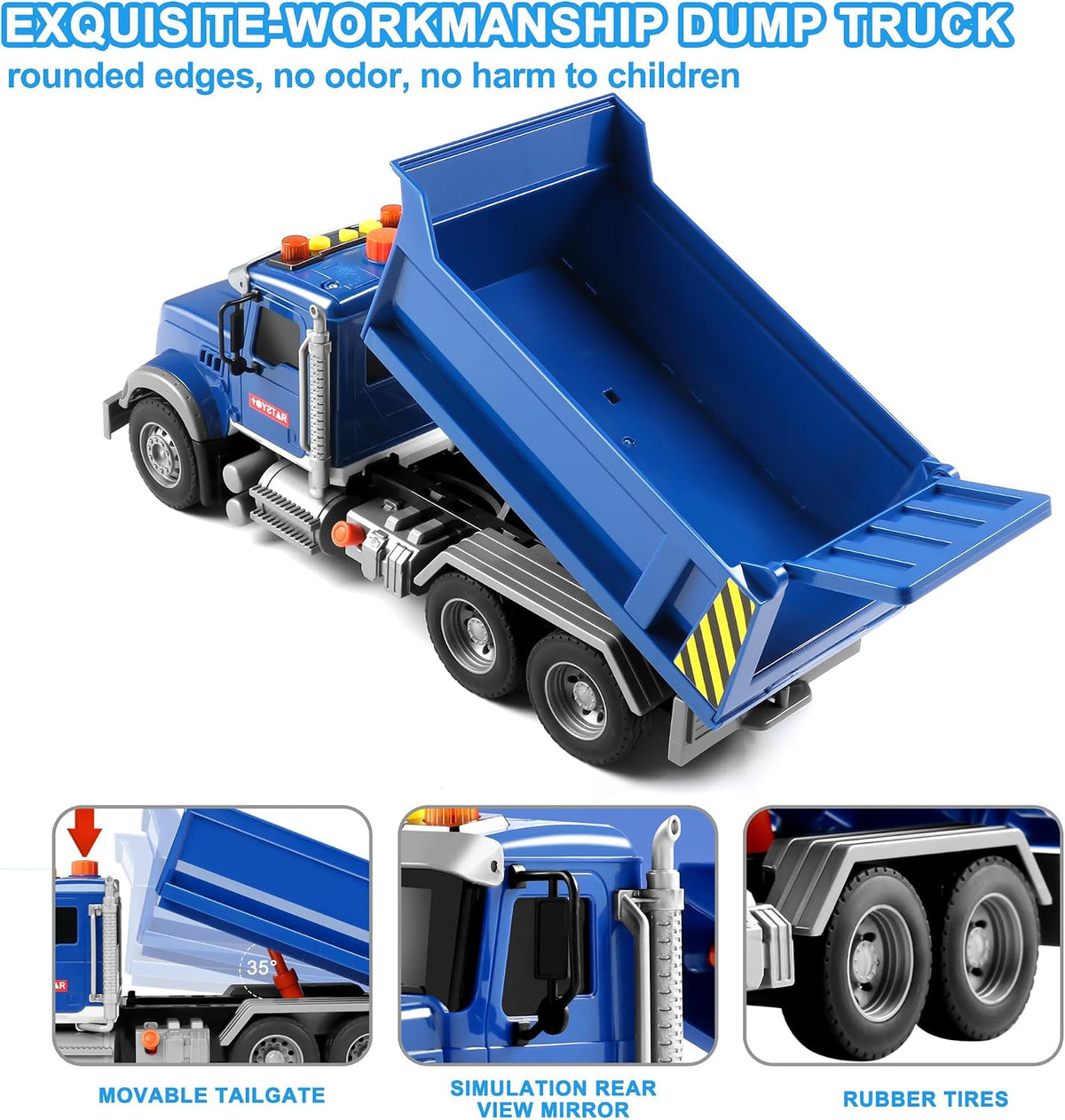 Dwi Dowellin Kid Trucks Toys for Boys Age 3-5 - dump truck - image 3