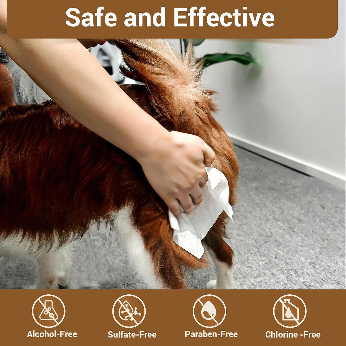 32 PCS Unscented Extra Thick Pet Bathing Wipes for Dogs & Cats - Coconut Oil / 400 Wipes - image 3