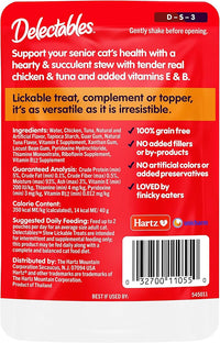 Hartz Delectables Stew Senior Lickable Wet Cat Treats, Multiple Flavors 1.4 Ounce (Pack of 12)