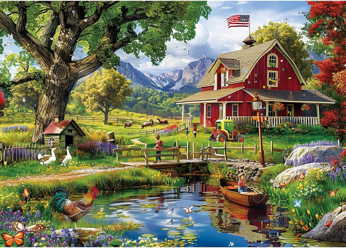 1000 Pieces Puzzle for Adults - Country Clubhouse