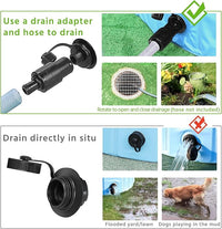 Yaheetech Foldable Hard Plastic Extra Large Dog Pet Bath Swimming Pool Collapsible Dog Pet Pools Bathing Tub Paddling Pool for Large Pets Dogs Cats, Black/Blue/Gray/Red, XXL/XL/L/M