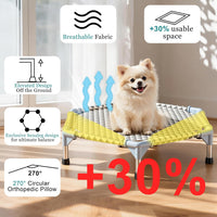 Kuntrust Elevated Outdoor Dog Bed, Medium Size, Cotton Material - Triangle / 6 sided Small - image 2