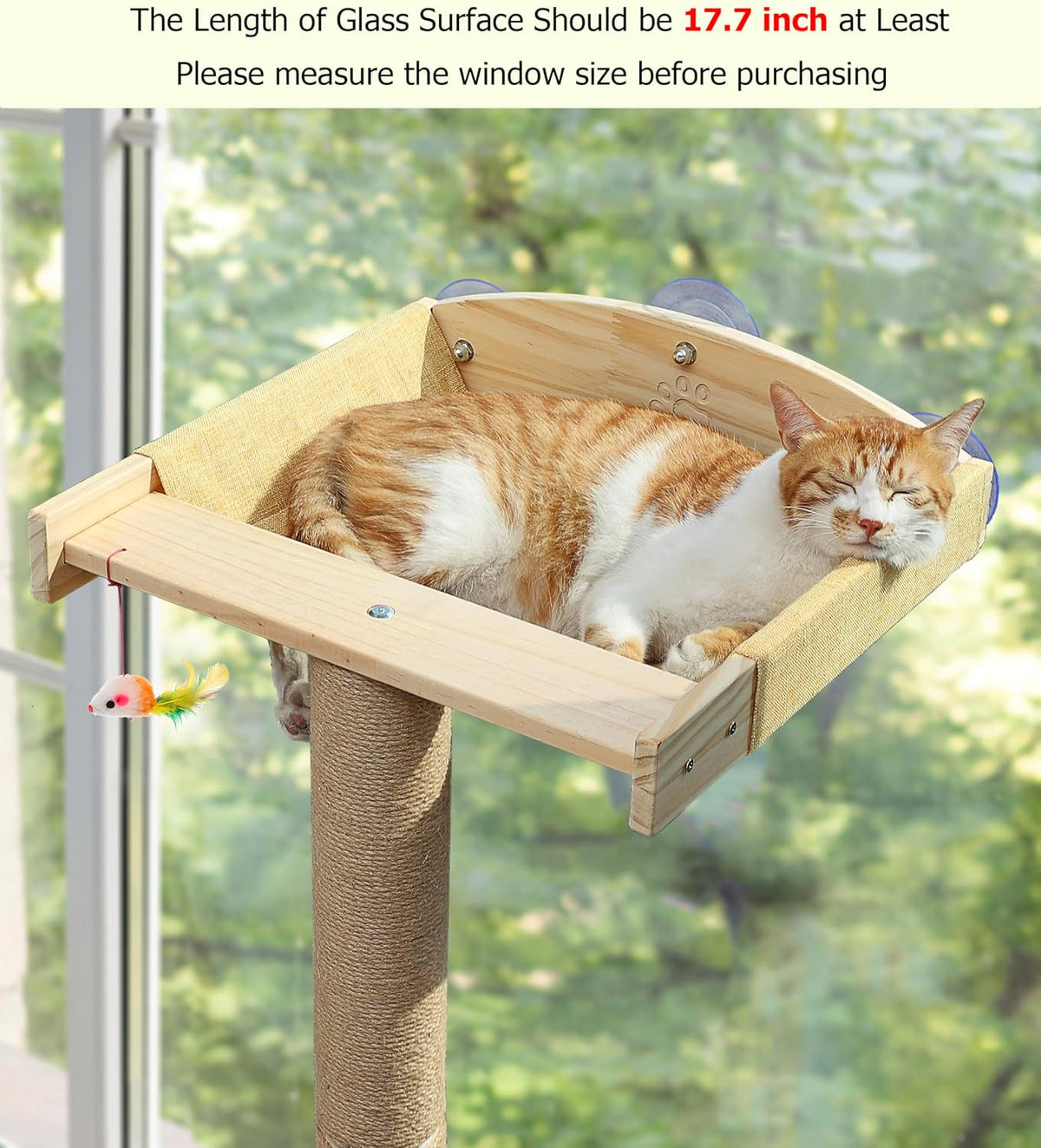 Cat Scratching Post with Large Window Perch - standard - image 2