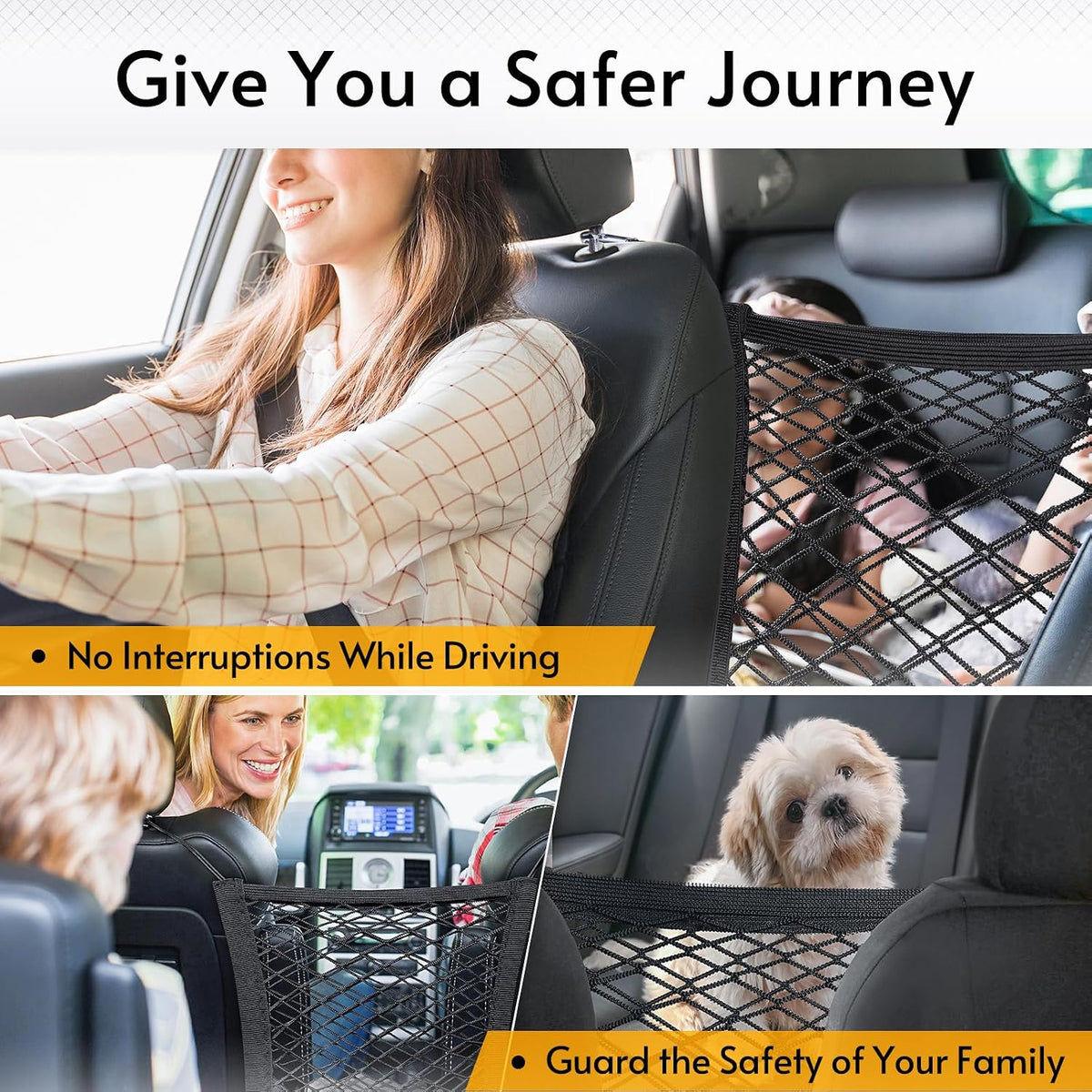 rabbitgoo Dog Car Net Barrier for SUVs, Car Divider - 11.7" x 11.7" - image 3