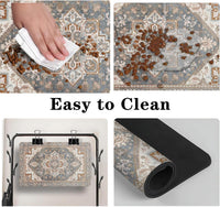 Dog Food Mat for Floors, Absorbent Pet Cat Food Bowl Mat - Bohemia 2 / 27"L x 17"W - image 4