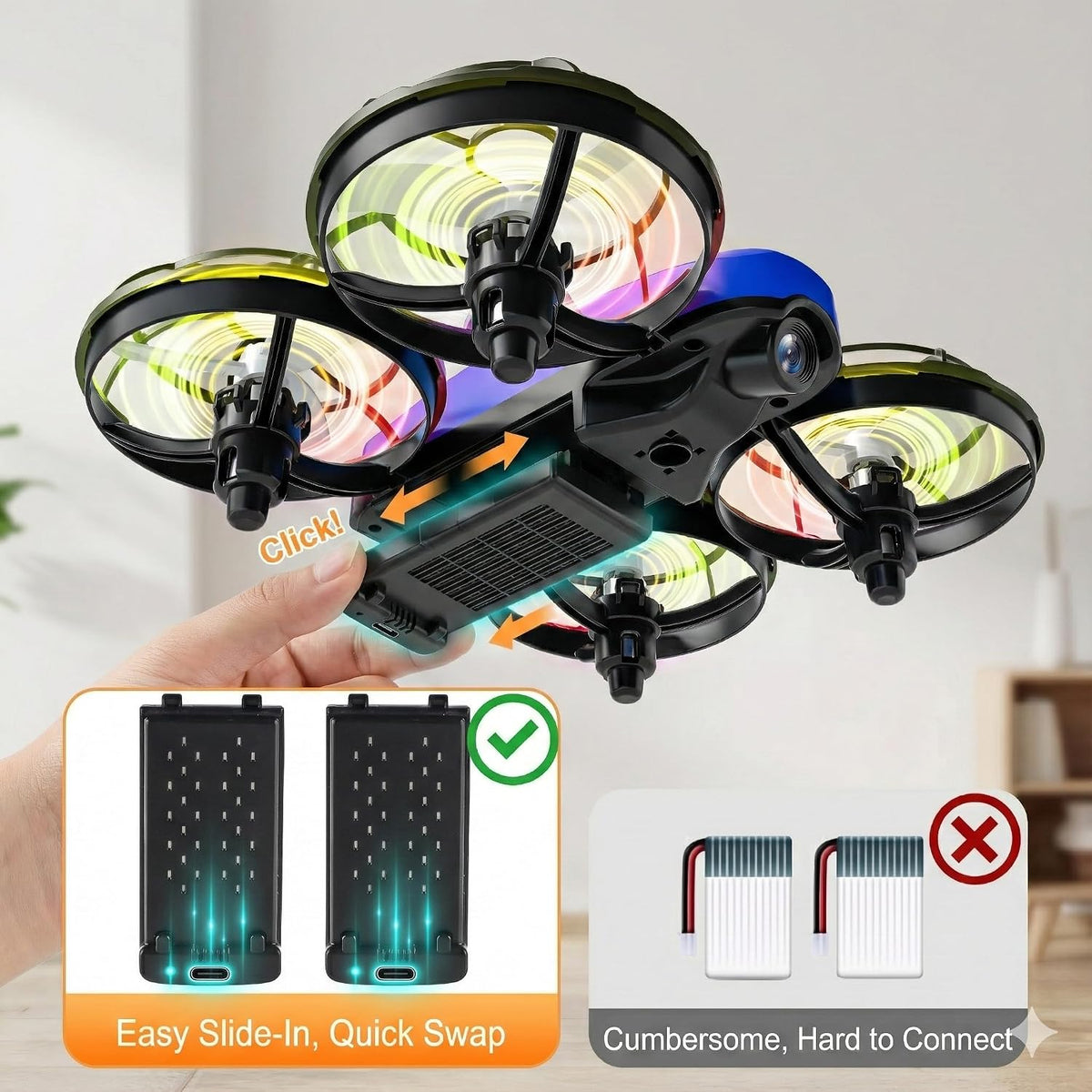 Swifsen Drones for kids Camera - Blue Drone-With Camera - image 4