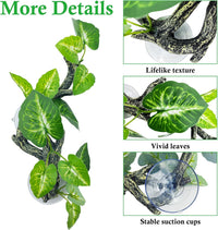 2 PCS Reptile Corner Branch - Green With White - image 3