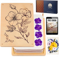 Mini Flower Press Kit for Adults - Travel / pale yellow
