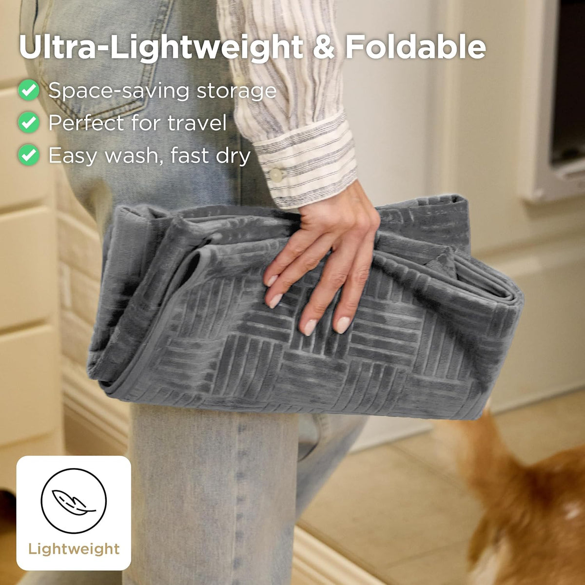 Bedsure Waterproof Couch Cover for Sofa and Dogs Quick Drying - 52x82 inch / Ash Grey - image 2