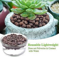 2 lbs Clay Pebbles for Plants, 8-12 mm Leca Clay Balls for Indoor Plants, Orchid Potting Mixes, Hydroponic Growing, Aquaponics, Potted Top Dressing and Drainage