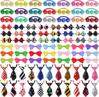 Chumia 100 Pcs Adjustable Dog Ties Set for Medium Large Dog Cat Party – Essentials for Dogs