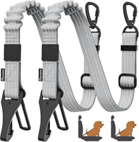 Pawaboo 2Pack Dog Car Seatbelt - Gray+Gray