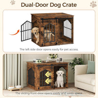 MAHANCRIS Dog Crate Furniture - Rustic Brown - image 3