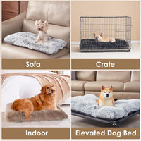 EHEYCIGA Fluffy Dog Crate Bed, Plush Extra Large Dog Pillow - Camel / 29.5 x 20 - image 2