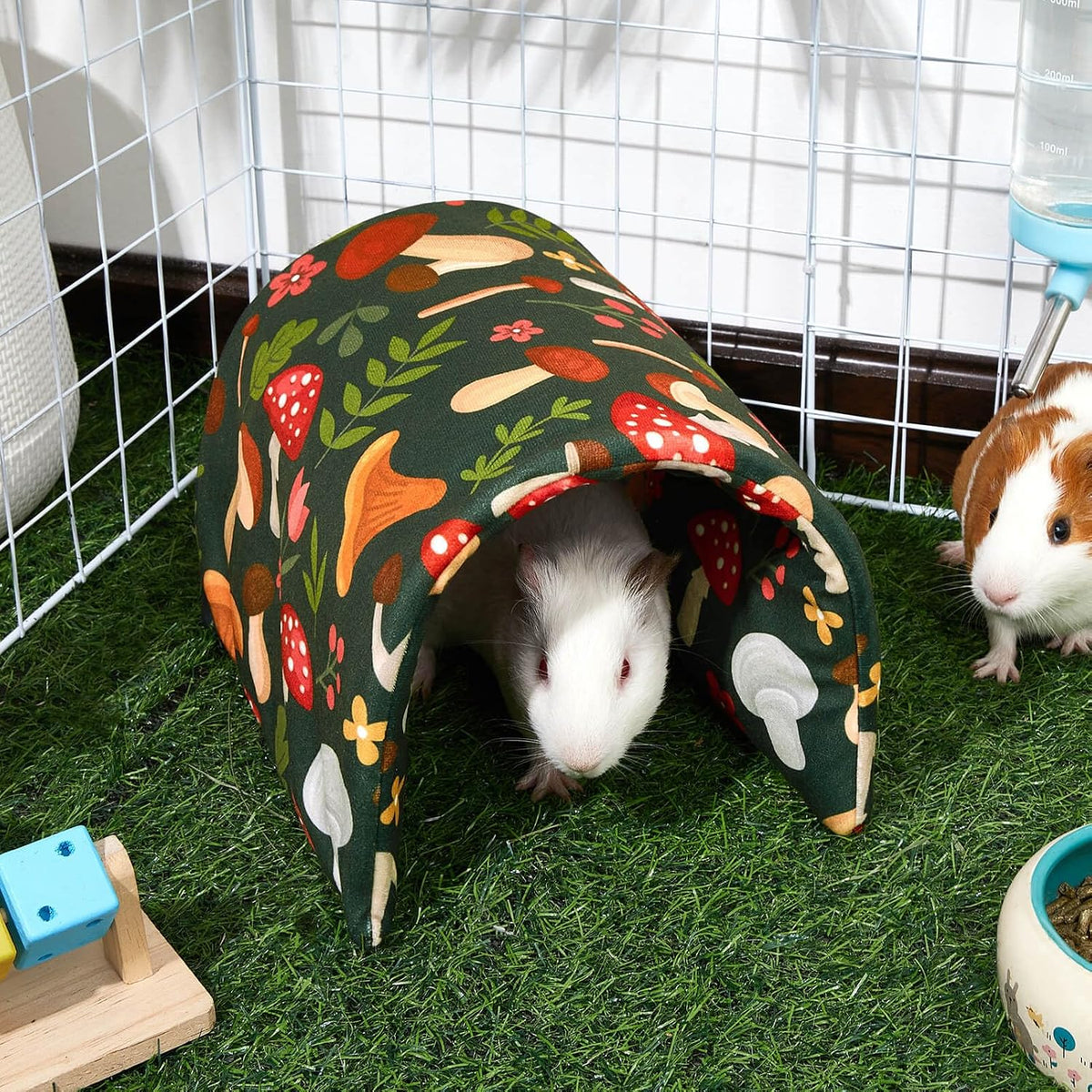 Bienbee Guinea Pig Tunnel, Guinea Pig Hideout - Green Mushroom - image 2