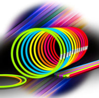 Glow Fever Glow Sticks Bulk 100ct 22'' Glow Necklaces with Connectors - Multi200