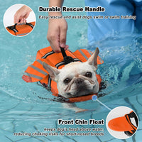 Dog Life Jacket, Cute Wings Adjustable Dog Life Vest with Chin Float and Handle for Swimming - Orange / Xl (Chest Girth 27.6"-37.4") - image 2