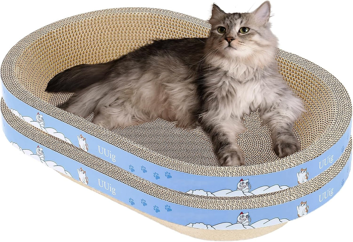 Cat Scratcher Bed 23.6x14.9” Extra Large Cardboard Cat Scratching Bed – Essentials for Cats - 2PC-23.6 x 14.9 x 3.9 inches