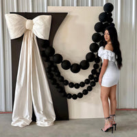 Pearl White Linking Balloons for Wedding Bride Shower Mermaid Party - Black / 6+10 inch - image 4