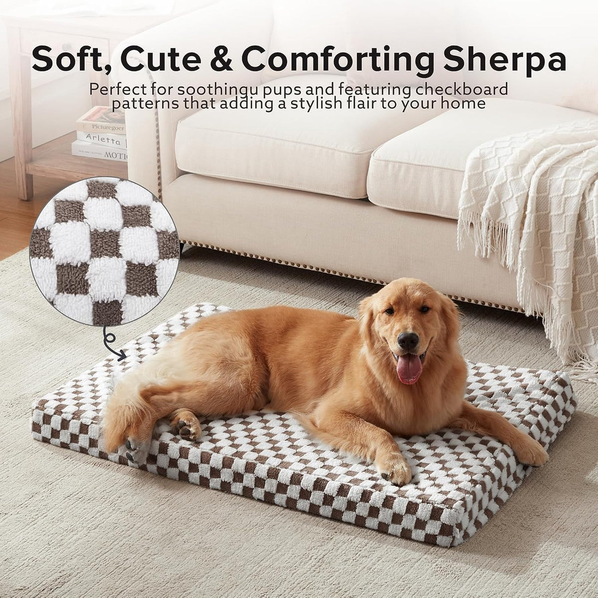 JOEJOY Dog Bed for Large Dogs - XL (47x29) / Coffee - image 2