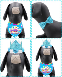 PET SHOW Pink Crown Dog Birthday Party Hat for Girls Reusable - Blue Birthday Kit - image 4