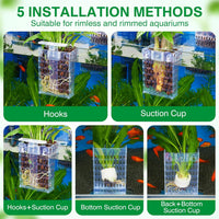 2026 Latest Upgraded Aquarium Plant Holder Adjustable Height - Transparent-4 Pack - image 3