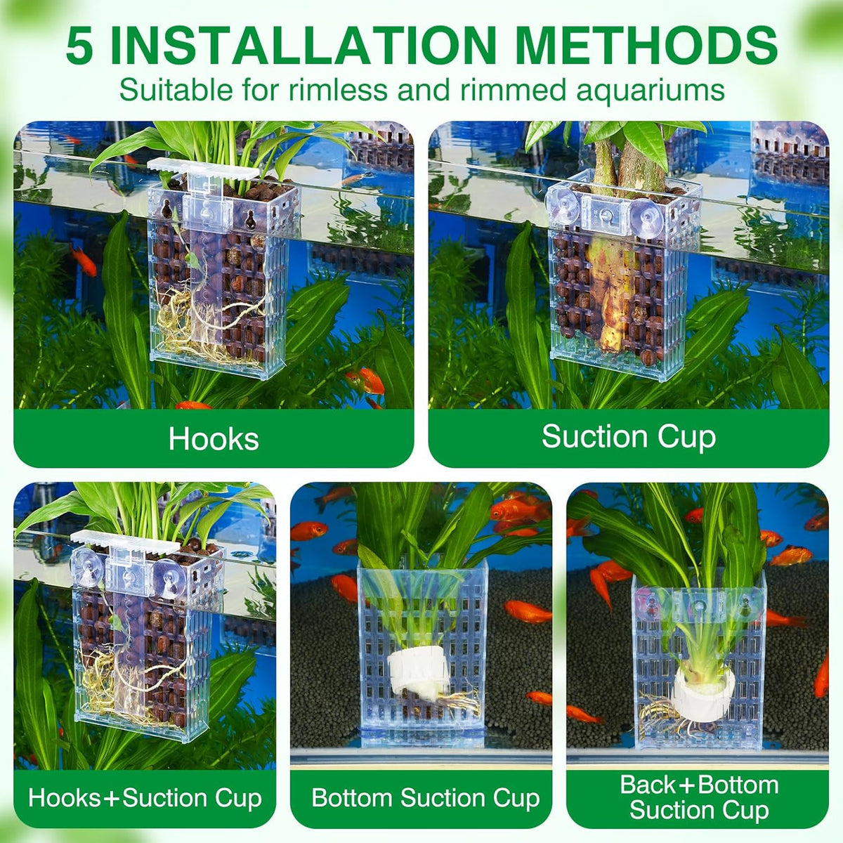 2026 Latest Upgraded Aquarium Plant Holder Adjustable Height - Transparent-4 Pack - image 3